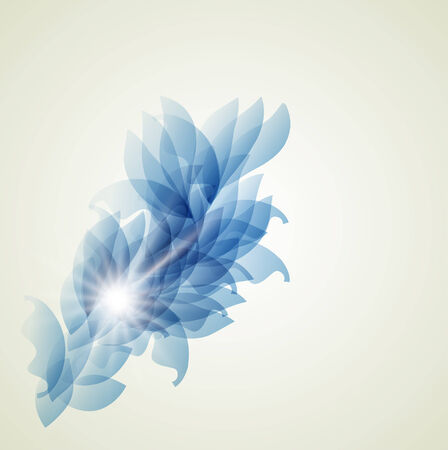 vector illustrator of Abstract artistic Background with blue floral elementのイラスト素材