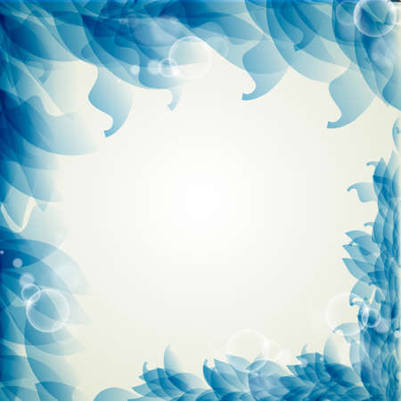 illustrator of Abstract artistic Background with blue floral elementのイラスト素材