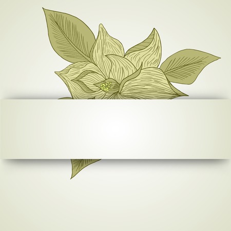 abstract flowers on a light background for textのイラスト素材