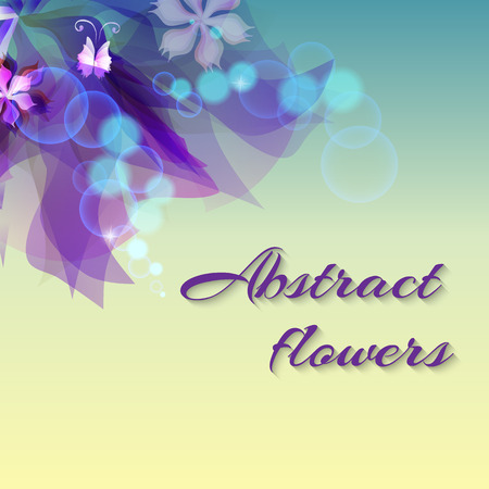 Abstract artistic Background with purple floral elementのイラスト素材