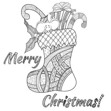 Vector illustration of Doodle style: christmas backgroundのイラスト素材