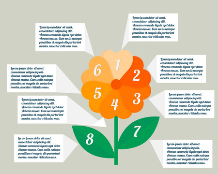 Flower infographicsのイラスト素材