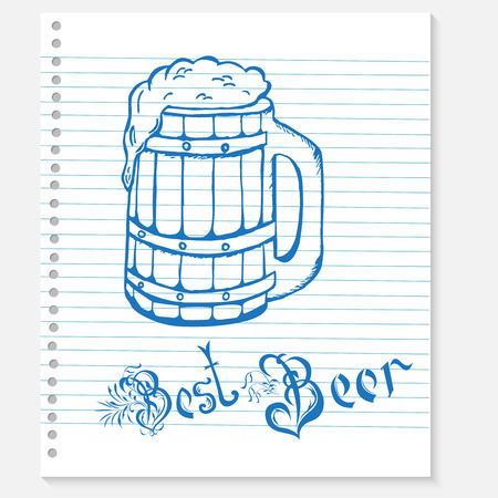 sketch of a beerのイラスト素材