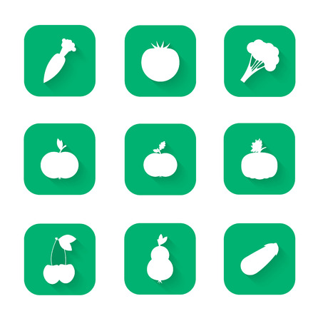 Vector illustration of Modern flat icons - a healthy lifestyle, proper nutrition.のイラスト素材