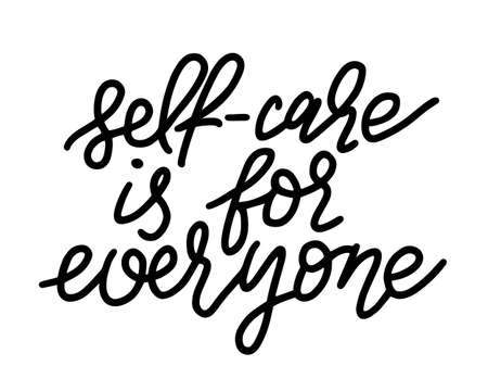 Self care inspirational vector lettering quote.のイラスト素材