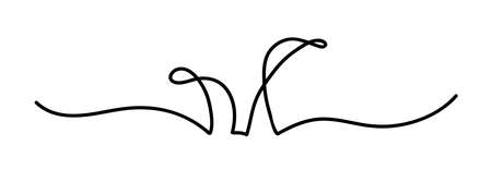 Linear continuous bunny ears vector illustration.のイラスト素材