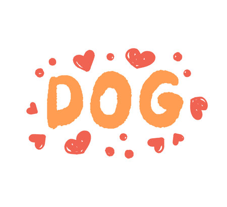 Cute dog lettering to print on t-shirt.のイラスト素材