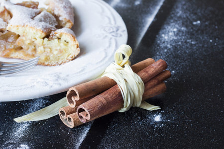 three cinnamon sticks
