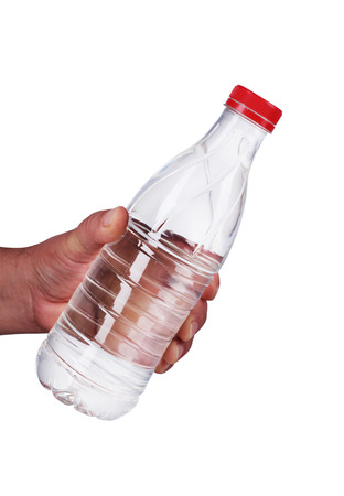 a bottle of water held in your hand,の写真素材