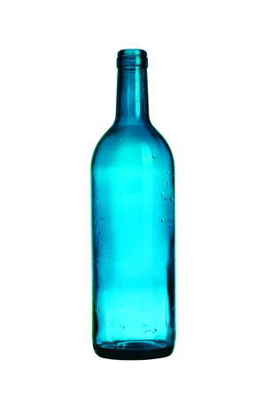 wine bottle on a white backgroundの写真素材