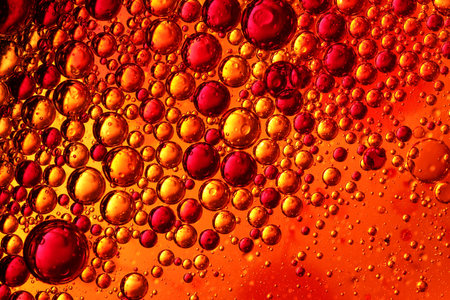small bubbles of oil on a colored background