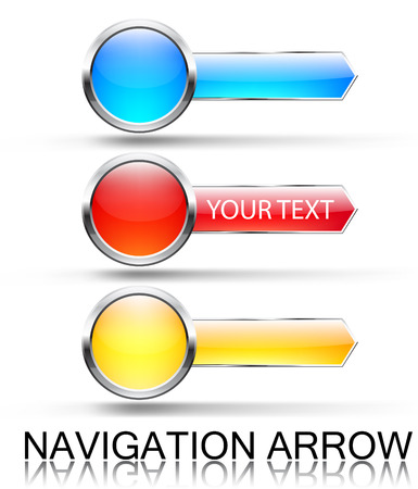 Colorful navigation arrows.のイラスト素材