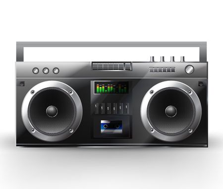 Stereo system.  illustration of a music center. Boomboxのイラスト素材