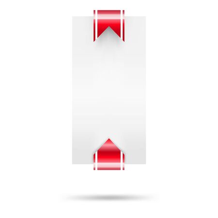 Blank sale tag with red ribbons のイラスト素材