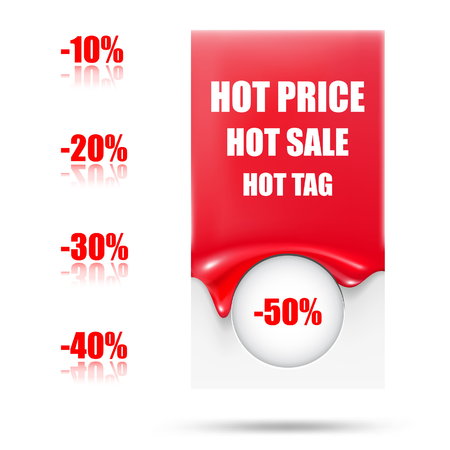 Abstract sale tag. Hot blank tag のイラスト素材