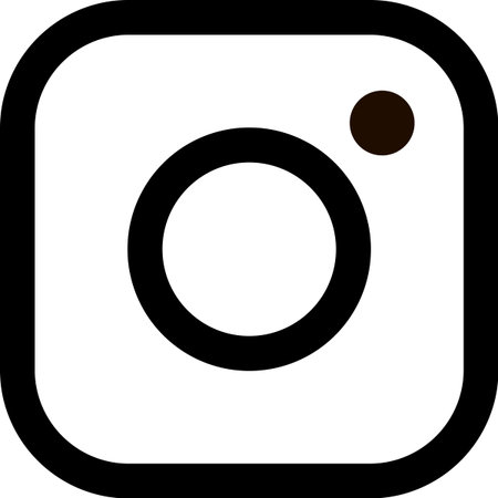 black camera icon flat design on a white background