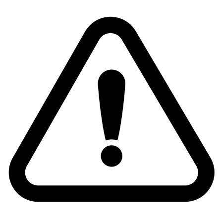Danger Sign vector icon. Attention attention caution illustration. Simple flat pictogram isolated on white background.のイラスト素材