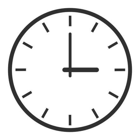 Sign and symbol of the clock, time. Clock dial isolated on white background. Vector illustration.