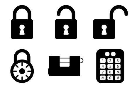 locked padlock icon. One of simple collection icons for websites, web design, mobile appのイラスト素材