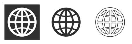 globe icon isolated on white background, Internet and world wide web sign, Planet and world icon.のイラスト素材