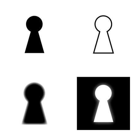 vector illustration of keyhole isolated icon. door, lock, key flat simple symbolのイラスト素材