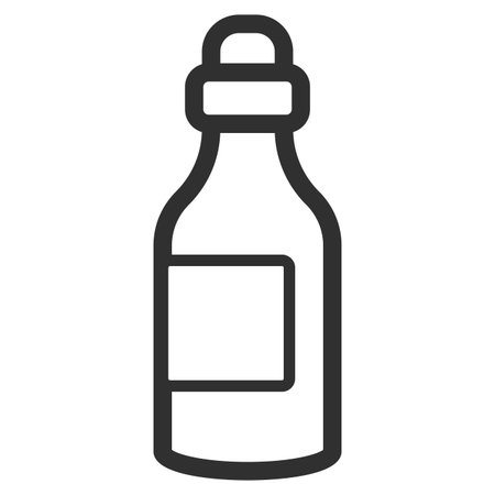 bottle icon for wine, champagne, alcohol, alcohol isolated on white background.のイラスト素材
