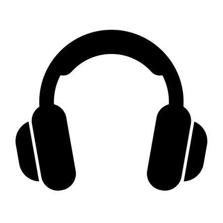 Headphone vector icon. Headset, music, melody icon symbols. Vector illustrationのイラスト素材