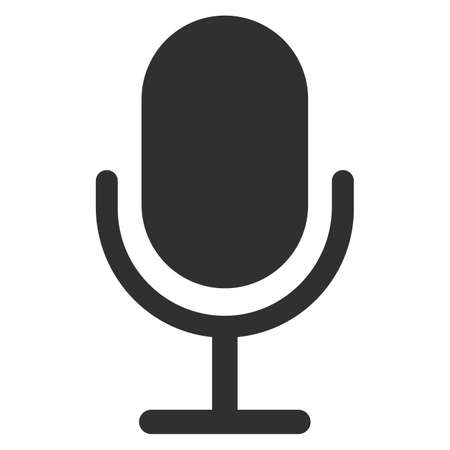 Illustration of doodle microphone. Hand drawn cartoon doodle style. Cartoon microphone graphic design for card, poster, postcard, sticker, tee shirt. Vector illustration.のイラスト素材