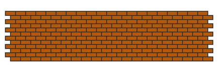 Red brick wall seamless Vector illustration background - texture pattern for continuous replicate.のイラスト素材