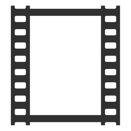 Film strip isolated vector icon. Image with film strip icon. Photo, retro films symbol. Photo film frame vector isolatedのイラスト素材