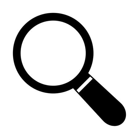 Magnifying glass icon. Line, glyph and filled path, search, find magnifier outline and filled vector sign. Symbol, illustration. Vector illustration isolated on white background.のイラスト素材