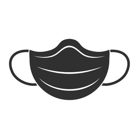 Medical mask outline icon vector isolate on white background for graphic design, web site, social media, mobile app, ui illustrationのイラスト素材