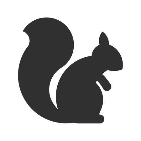 Squirrel animal icon. flat simple pictogram. Squirrel rodent vector illustrationのイラスト素材