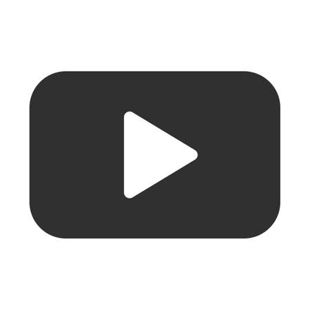 Play button icon in trendy flat style isolated on gray background. Play symbol for your web site design, app, UI / Vector illustration isolated on white backgroundのイラスト素材