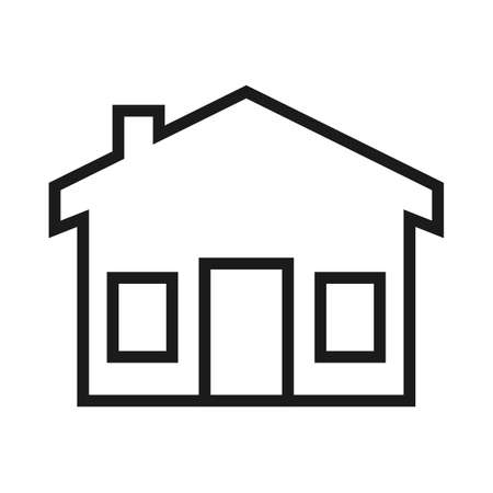 Home Building Line Icon. Editable Stroke. Pixel Perfect. For Mobile and Web.のイラスト素材