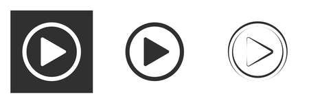 Play button icons on transparent backdrop. Digital web vector illustration. Set of play buttons icons. Video audio player. Play button, isolated. Vector illustrationのイラスト素材