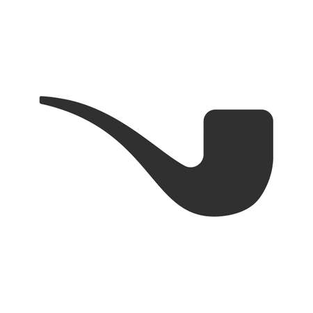 Smoking pipe icon no smoke for web and mobile isolated on white backgroundのイラスト素材