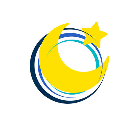 moon icon vector. moon an star icon.のイラスト素材