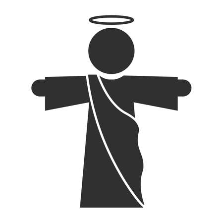 Jesus icon, easter and holiday, christ sign vector graphics, a linear pattern on a white background, eps 10のイラスト素材