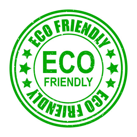 Healthy natural product label design, organic, natural eco bio product, old green round stampのイラスト素材