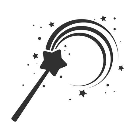 Magic Wand icon vector, filled flat sign, solid pictogram isolated on white illustration. Magic Wand icon for presentationのイラスト素材