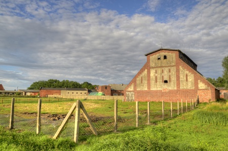 This photo present granary in an old farm HDR のeditorial素材