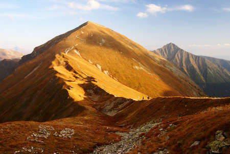 autumnal view from rohace mountains - zapadni vysoke tatry -  west high tatra mountains- slovakia - europe の写真素材