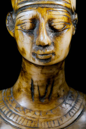 bust of Queen Nefertiti on black background のeditorial素材