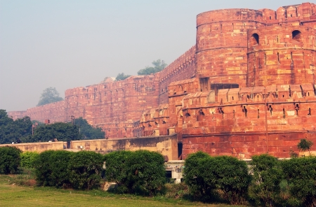 The Agra Fort located in Agra, India のeditorial素材