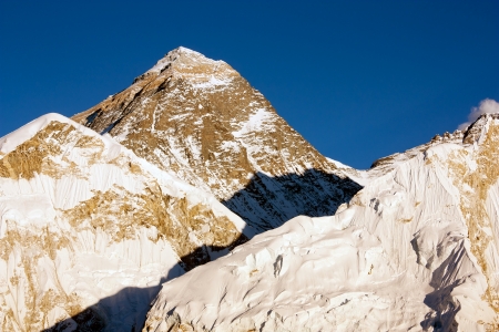 evening view of Everest from Kala Patthar - trek to Everest base camp - Nepal の写真素材