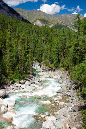sumak river - sayan mountains - buryatia - russia の写真素材