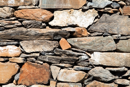detail of stone wallの写真素材