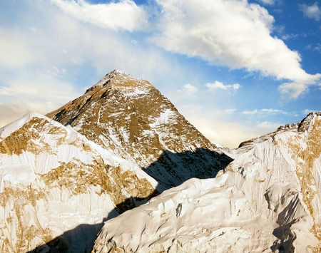 Evening view of Everest from Kala Patthar - trek to Everest base camp - Nepalの写真素材