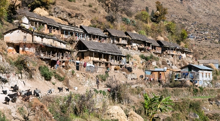 Srikot village - Village in western Nepalの写真素材